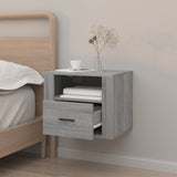 ZNTS Wall-mounted Bedside Cabinet Grey Sonoma 50x36x40 cm 816892