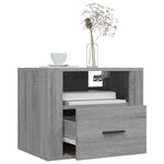 ZNTS Wall-mounted Bedside Cabinet Grey Sonoma 50x36x40 cm 816892