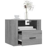 ZNTS Wall-mounted Bedside Cabinet Grey Sonoma 50x36x40 cm 816892