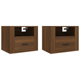 ZNTS Wall-mounted Bedside Cabinets 2 pcs Brown Oak 50x36x40 cm 816895