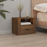 ZNTS Wall-mounted Bedside Cabinets 2 pcs Brown Oak 50x36x40 cm 816895