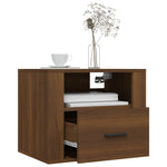 ZNTS Wall-mounted Bedside Cabinets 2 pcs Brown Oak 50x36x40 cm 816895