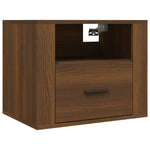ZNTS Wall-mounted Bedside Cabinets 2 pcs Brown Oak 50x36x40 cm 816895