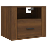 ZNTS Wall-mounted Bedside Cabinets 2 pcs Brown Oak 50x36x40 cm 816895
