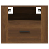 ZNTS Wall-mounted Bedside Cabinets 2 pcs Brown Oak 50x36x40 cm 816895