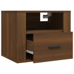ZNTS Wall-mounted Bedside Cabinets 2 pcs Brown Oak 50x36x40 cm 816895