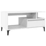 ZNTS Coffee Table White 90x49x45 cm Engineered Wood 819620