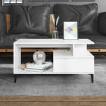 ZNTS Coffee Table White 90x49x45 cm Engineered Wood 819620