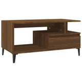 ZNTS Coffee Table Brown Oak 90x49x45 cm Engineered Wood 819627