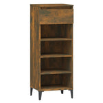 ZNTS Shoe Rack Smoked Oak 40x36x105 cm Engineered Wood 819785