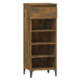 ZNTS Shoe Rack Smoked Oak 40x36x105 cm Engineered Wood 819785