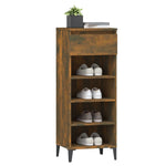 ZNTS Shoe Rack Smoked Oak 40x36x105 cm Engineered Wood 819785