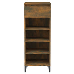 ZNTS Shoe Rack Smoked Oak 40x36x105 cm Engineered Wood 819785