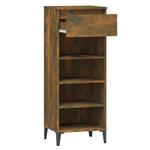ZNTS Shoe Rack Smoked Oak 40x36x105 cm Engineered Wood 819785