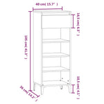 ZNTS Shoe Rack Smoked Oak 40x36x105 cm Engineered Wood 819785