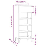 ZNTS Shoe Rack Smoked Oak 40x36x105 cm Engineered Wood 819785