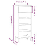 ZNTS Shoe Rack Grey Sonoma 40x36x105 cm Engineered Wood 819786