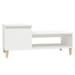 ZNTS Coffee Table White 100x50x45 cm Engineered Wood 821124