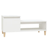 ZNTS Coffee Table White 100x50x45 cm Engineered Wood 821124