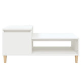 ZNTS Coffee Table White 100x50x45 cm Engineered Wood 821124
