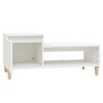 ZNTS Coffee Table White 100x50x45 cm Engineered Wood 821124