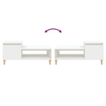 ZNTS Coffee Table White 100x50x45 cm Engineered Wood 821124