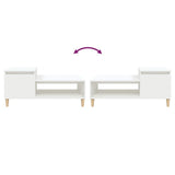ZNTS Coffee Table White 100x50x45 cm Engineered Wood 821124