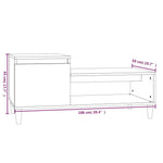 ZNTS Coffee Table White 100x50x45 cm Engineered Wood 821124