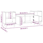 ZNTS TV Cabinet Brown Oak 160x35x55 cm Engineered Wood 821195