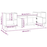 ZNTS TV Cabinet Brown Oak 160x35x55 cm Engineered Wood 821195
