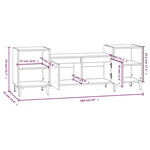 ZNTS TV Cabinet Smoked Oak 160x35x55 cm Engineered Wood 821201