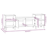ZNTS TV Cabinet Smoked Oak 160x35x55 cm Engineered Wood 821201