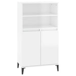 ZNTS Highboard High Gloss White 60x36x110 cm Engineered Wood 821230