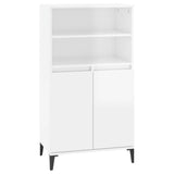 ZNTS Highboard High Gloss White 60x36x110 cm Engineered Wood 821230