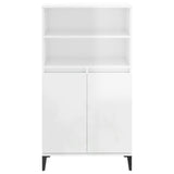ZNTS Highboard High Gloss White 60x36x110 cm Engineered Wood 821230