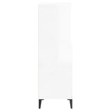 ZNTS Highboard High Gloss White 60x36x110 cm Engineered Wood 821230