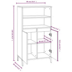 ZNTS Highboard High Gloss White 60x36x110 cm Engineered Wood 821230