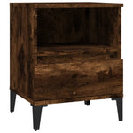 ZNTS Bedside Cabinet Smoked Oak 40x35x50 cm 821820