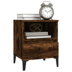 ZNTS Bedside Cabinet Smoked Oak 40x35x50 cm 821820
