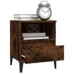 ZNTS Bedside Cabinet Smoked Oak 40x35x50 cm 821820