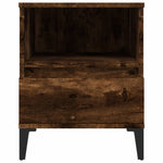 ZNTS Bedside Cabinet Smoked Oak 40x35x50 cm 821820