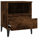 ZNTS Bedside Cabinet Smoked Oak 40x35x50 cm 821820