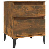 ZNTS Bedside Cabinet Smoked Oak 40x35x50 cm 821852