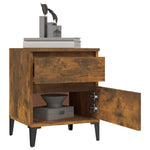 ZNTS Bedside Cabinet Smoked Oak 40x35x50 cm 821852