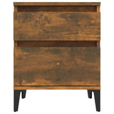 ZNTS Bedside Cabinet Smoked Oak 40x35x50 cm 821852