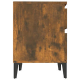 ZNTS Bedside Cabinet Smoked Oak 40x35x50 cm 821852