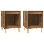 ZNTS Bedside Cabinets 2 pcs Smoked Oak 40x35x50 cm 821869