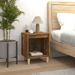 ZNTS Bedside Cabinets 2 pcs Smoked Oak 40x35x50 cm 821869