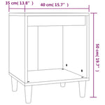 ZNTS Bedside Cabinets 2 pcs Smoked Oak 40x35x50 cm 821869