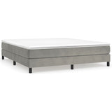 ZNTS Box Spring Bed Frame Light Grey 180x200 cm 6FT Super King Velvet 3120784